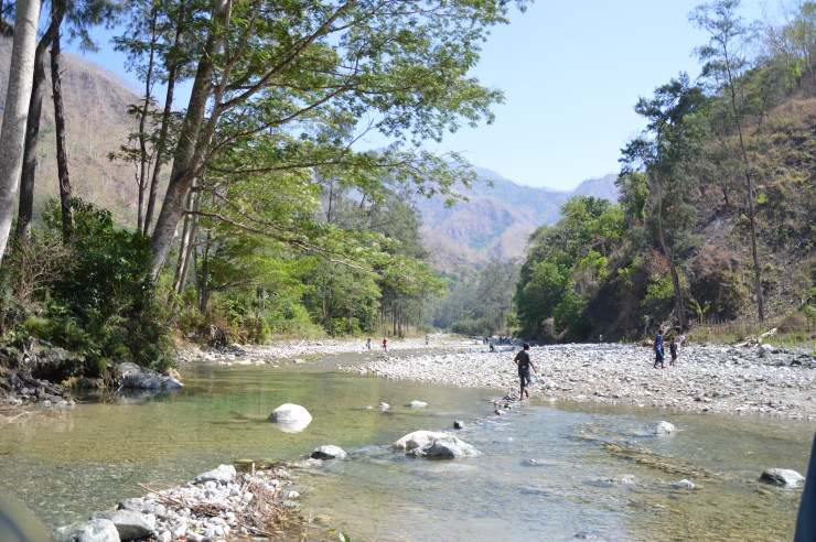 River and mountains in East Timor