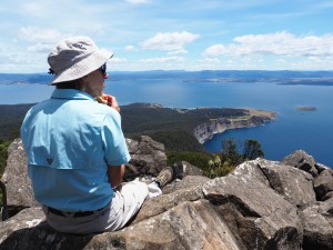 Lunchtime on Bishop and Clerk, Maria Island