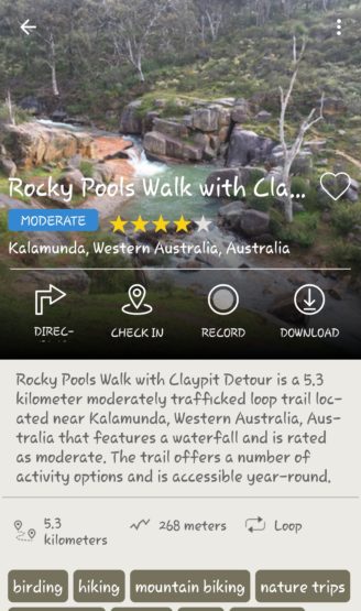 hiking tracking app
