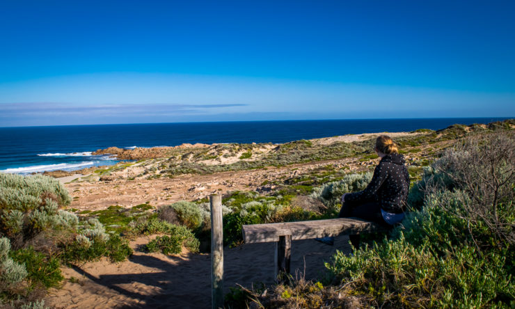 girl overlooking water in Dunsborough