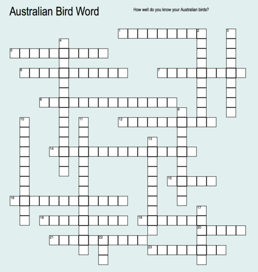 Australian Bird Word
