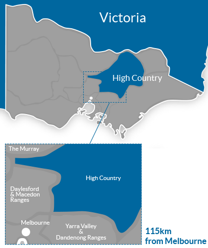 map of the Victorian high country