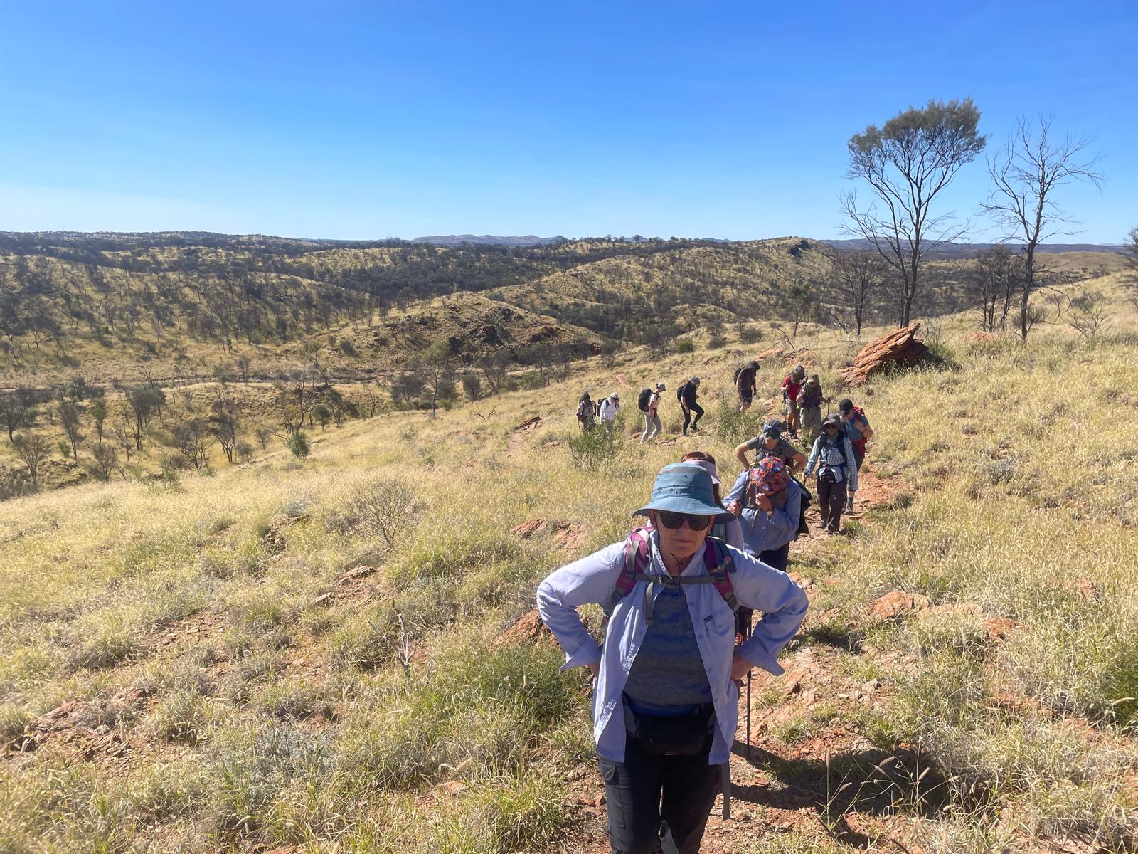 Our first day walking on the Larapinta trail to wallaby gap